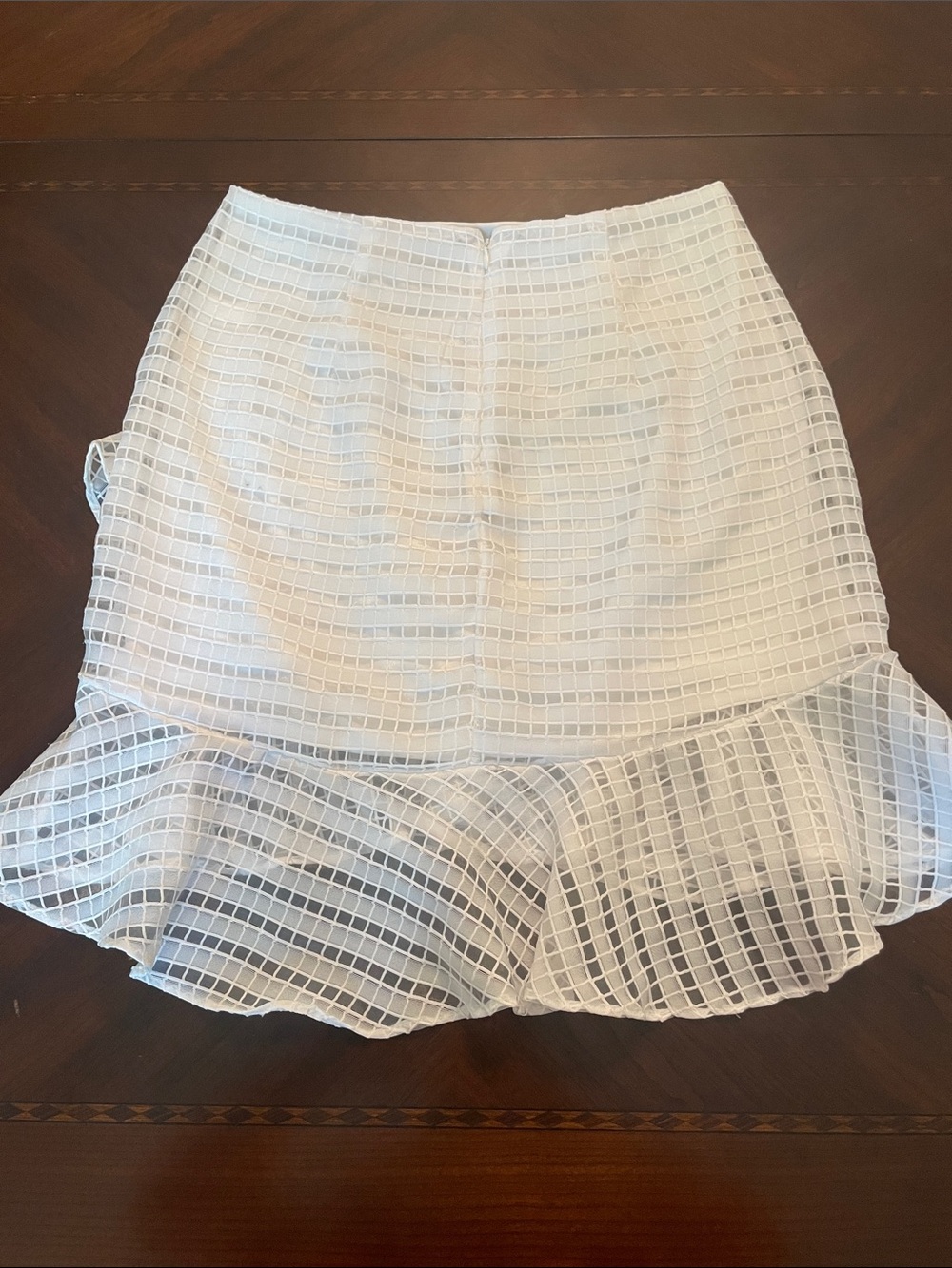 A New Day White Ruffle Skirt Size 6 - Picture 5 of 7